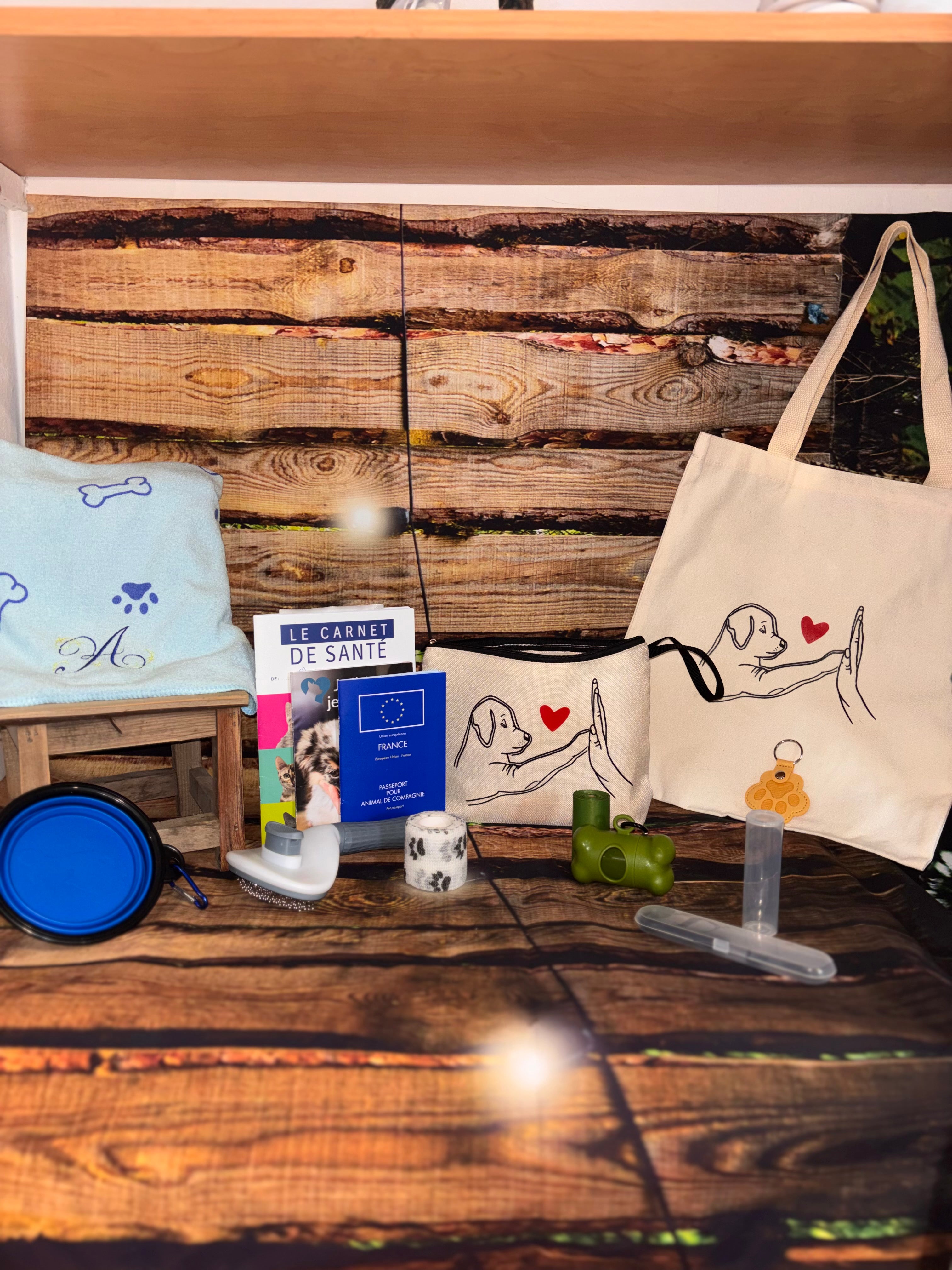 Kit de Voyage Personnalisable pour Chien