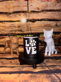 Mug noir floqué animaux