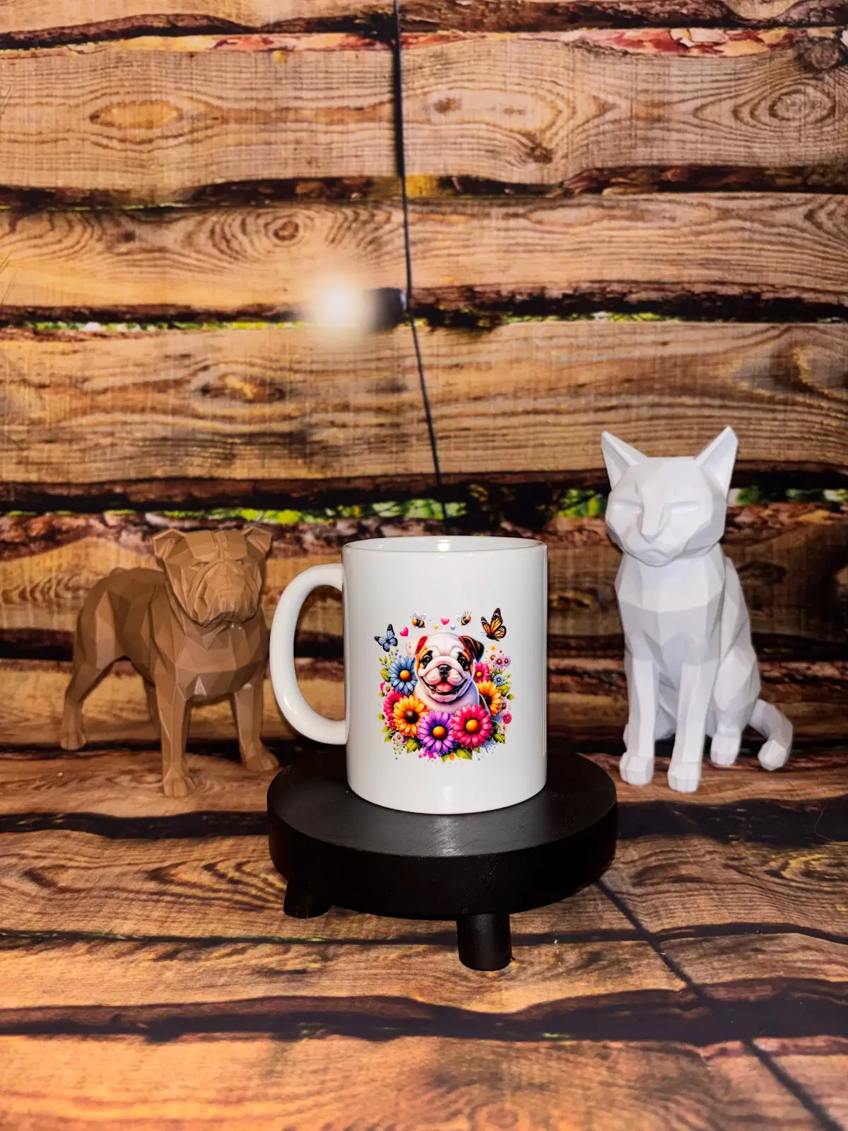 Mug blanche floqué animaux