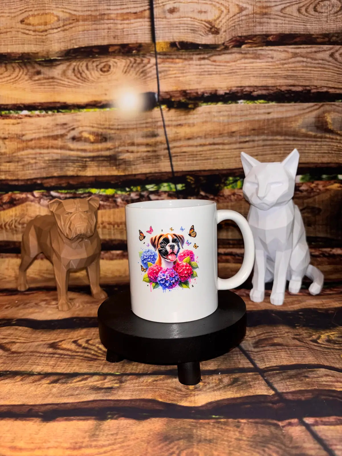 Mug blanche floqué animaux